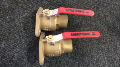 (2) Armstrong Ball Valves