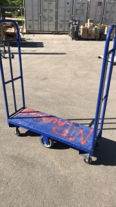 Blue 6-Wheel Utility Cart