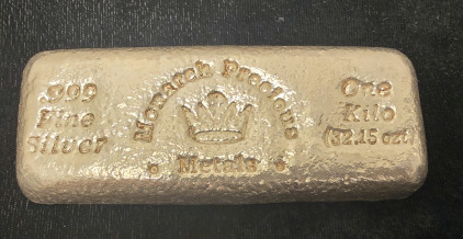 One Kilo .999 Fine Silver Bar