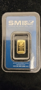 1g .9999 Fine Gold Bar