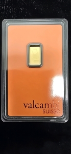 1g 999.9 Fine Gold Valcambi Suisse Bar
