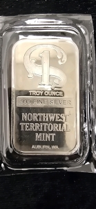 1 Troy Ounce .999 Fine Silver Bar