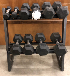 Dumbbell Weight Set W/Stand