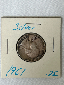 Vintage 1961 Silver Quarter