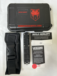 Cobra Tec Knife (Large Enforcer in Black) with Case