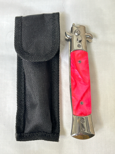 Pink Pearlike Stiletto Knife