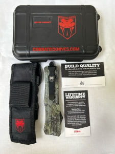 Cobra Tec Knife (Large CTK-1 Woodland) With Case