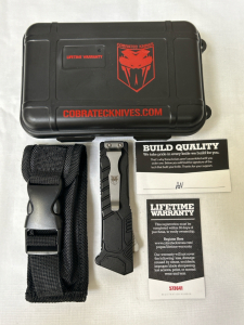 Cobra Tec Knife (Special Forces Black) With Case