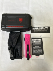 Cobra Tec Knife (Small CTK-1 Pink) With Case