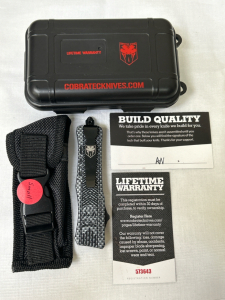 Cobra Tec Knife (Small CTK-1 Carbon Fiber) With Case