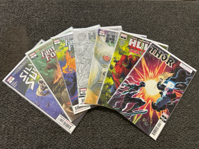 (7) Collectible Comics: The Incredible Hulk, Thor, Fantastic Four and Silver Surfer