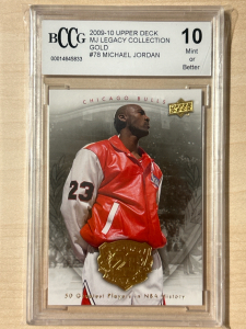 2009-10 Upper Deck MJ Legacy Collection Graded Card Mint 10