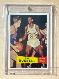 Vintage Boston Celtics Bill Russell Basketball Card