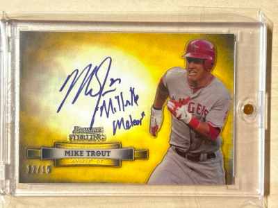 Autographed Bowman Sterling Mike Trout Collectible Card