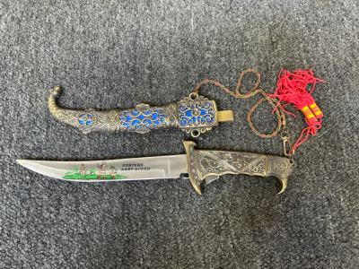 Decorative Knife with Cover "Custers Last Stand"
