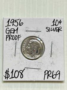1956 GEM Proof PR69 Dime
