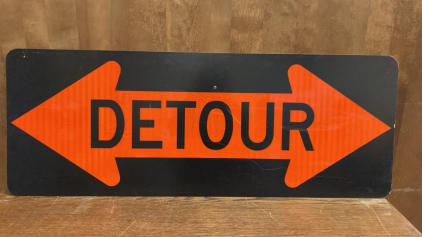 Detour Metal Sign