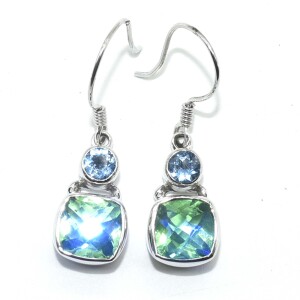 Silver Blue Mystic(3.35ct) Earrings