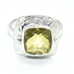 Silver Lemon Quartz(2.75ct) Ring