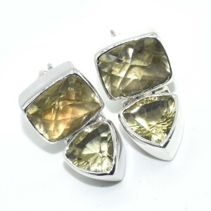 Silver Lemon Quartz(7.2ct) Earrings