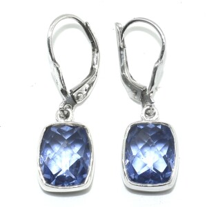 Silver Blue Quartz(4.5ct) Earrings