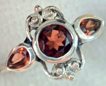 $140 Silver Garnet Ring