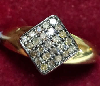 $800 Silver Diamond 0.7Ct 6.65G Ring