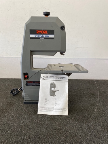 Ryobi 9” Band Saw With Manual and Extra Blade