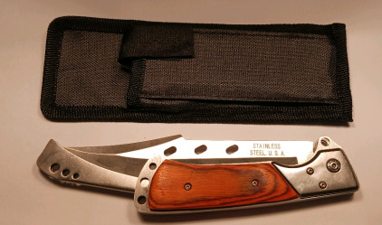 Stainless Steel Folding Hunting Knife (13")