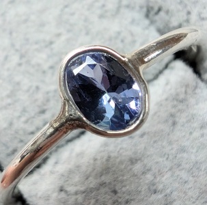 $160 Silver Genuine Tanzanite 0.35Ct Ring