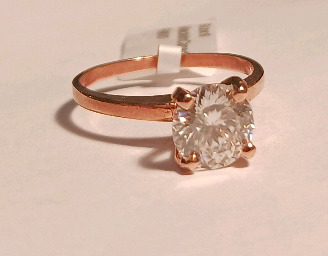 10kt Gold Moissanite 1.2ct Ring (size 6)