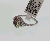 Platinum Natural Unheated Kashmir Sapphire Corundum (1.77ct) and Diamond (0.45ct) Ring (size 6.5) Retail Value $15,630 - 2