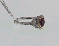 Platinum Natural Unheated Kashmir Sapphire Corundum (1.77ct) and Diamond (0.45ct) Ring (size 6.5) Retail Value $15,630 - 3