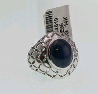 14K White Gold Lady's Star Sapphire (6.33ct) Ring (size 6) Retail Value $4,025.00 - 3