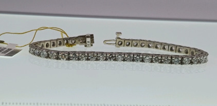 14K Gold Diamond Bracelet 8.14ct Round Brilliant Cut 44 Natural Diamonds Retail Value $31,652