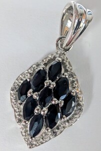 $200 Silver Sapphire 0.9Ct Pendant