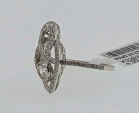 Platinum Diamond Ring (size 6) Round Brilliant (0.31ct) 84 Round Brilliant Diamonds (0.28ct tw) Retail Value $4,560.00 - 2