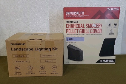 (1) Landscape LED Lighting Kit & (1) Smokestack Smoker/ Pellet Grill Cover