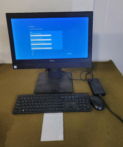 (1) Dell OptiPlex All In One PC, W/ Intel Core i5 7th Gen, Monitor Stand, Keyboard, Mouse & AC Adapter