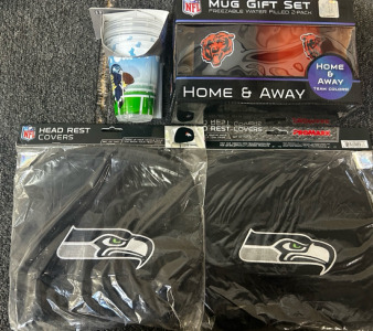 Chicago Bear Coffee Mug Set, Seattle Seahawks Head Rest Covers, Seahawks Sip And Go Cups