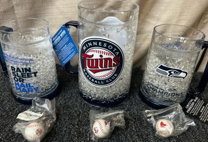 38oz. Minnesota Twins Baseball Club Cup, Seattle Seahawks Cups