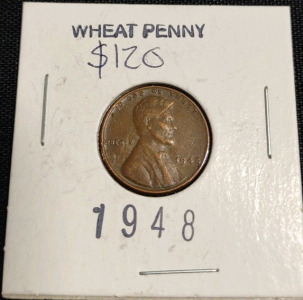 (1) Value $120-1948 Lincoln Wheat Penny Coin- Unverified