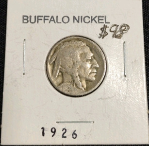 (1) Value $98-Vintage Buffalo Nickel Coin- Unverified