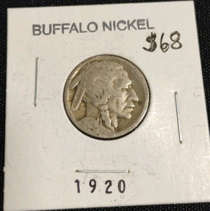 (1) Value $68-1920 Buffalo Nickel Coin- Unverified