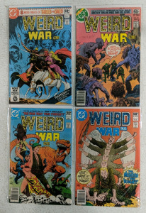 (4) DC Weird War Tales Comics (Protective Sleeves) - (1) Issue 69 (1) Issue 92 (1) Issue 96 (1) Issue 94