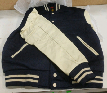 Brutul Bee Original Letterman Jacket Navy Blue/Cream