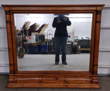 2006 Maple Wooden Mirror w/ Stands To Put On A Dresser Piece