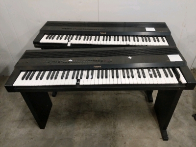 2) Roland KR-55 Electronic Keyboards (for parts)(wall)