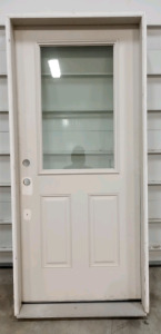 Exterior White Door (82 x 37 1/2 x 7) (salmon)