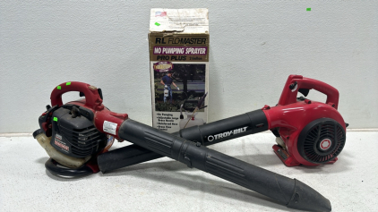 Craftsman 25cc Gas Powered Leaf Blower, Troy-Bilt TB430, RL FloMaster 2 Gal. No Pumping Sprayer Pro Plus